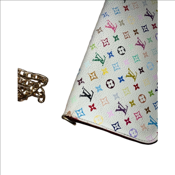 Louis Vuitton White Monogram Multicolor Litchi Insolite Wallet. - Picture 14 of 17